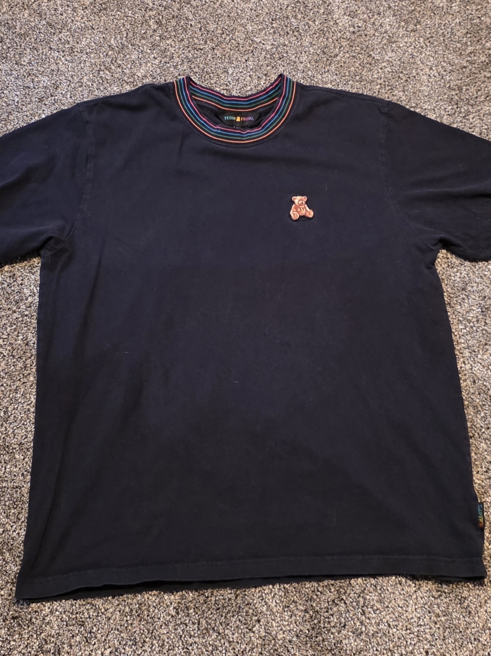 Teddy Fresh Rainbow Collar Tee W/ Bear Patch